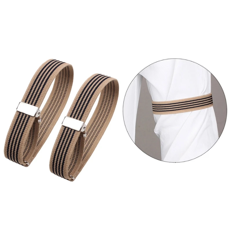 2 Pcs Multi Color Elastic Shirt Sleeve Holders Long Sleeve Adjustable