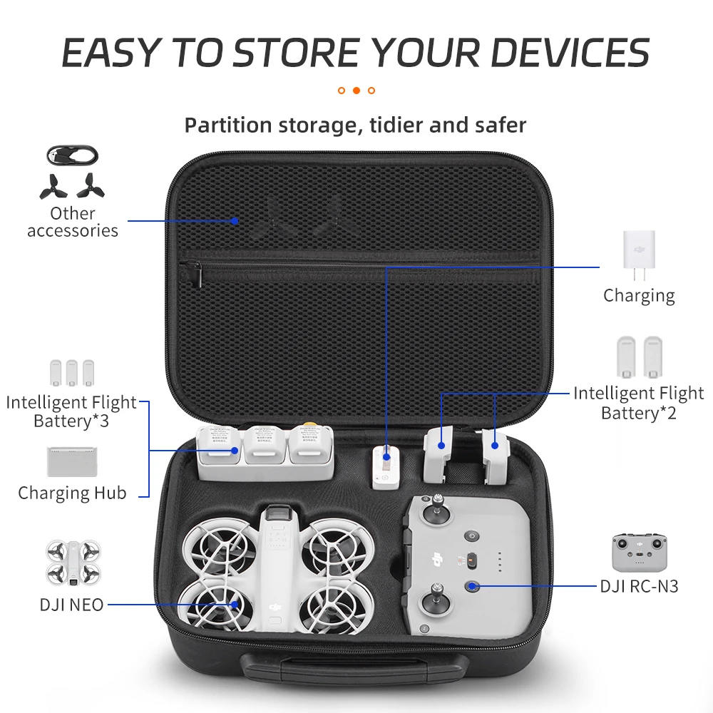 XFJI Carrying Case Compatible  - Drone Hard Shell Case review and price