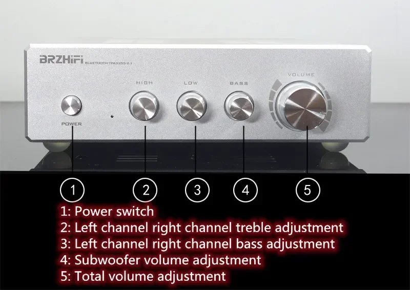 AC110V/AC220V TPA3255 QCC3034 Bluetooth 5,0 Fever 300 Вт * 2 + 600 Вт 2,1-канальный сабвуфер аудиоусилитель PCM5102A декодирование