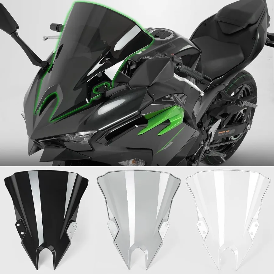 

Motorcycle Front Fairing Windscreen Windshield Flyscreen Replacement for Kawasaki Ninja 500 NINJA500 ABS NINJA 500 SE 2024 2025