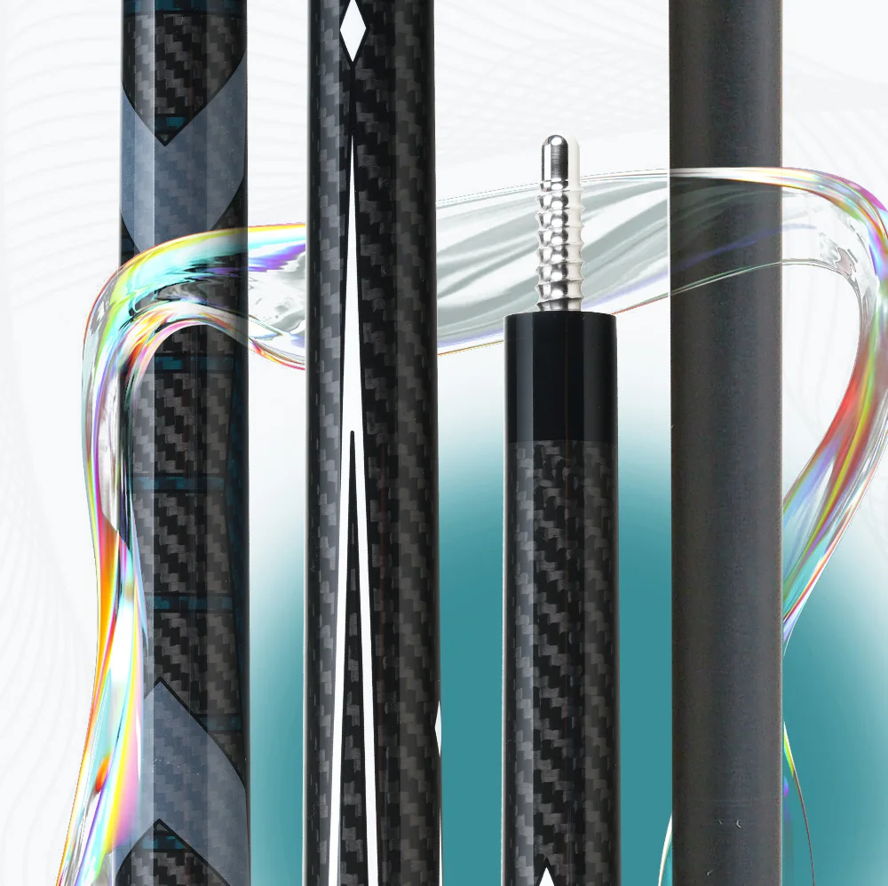 Billardqueue aus Kohlefaser, geringe Abweichung, 12,5 mm Saphirspitze, 3/8x8, verstellbares Gewicht, 58 Zoll, 19-20 Unzen, Billard CRICAL – Detail 12