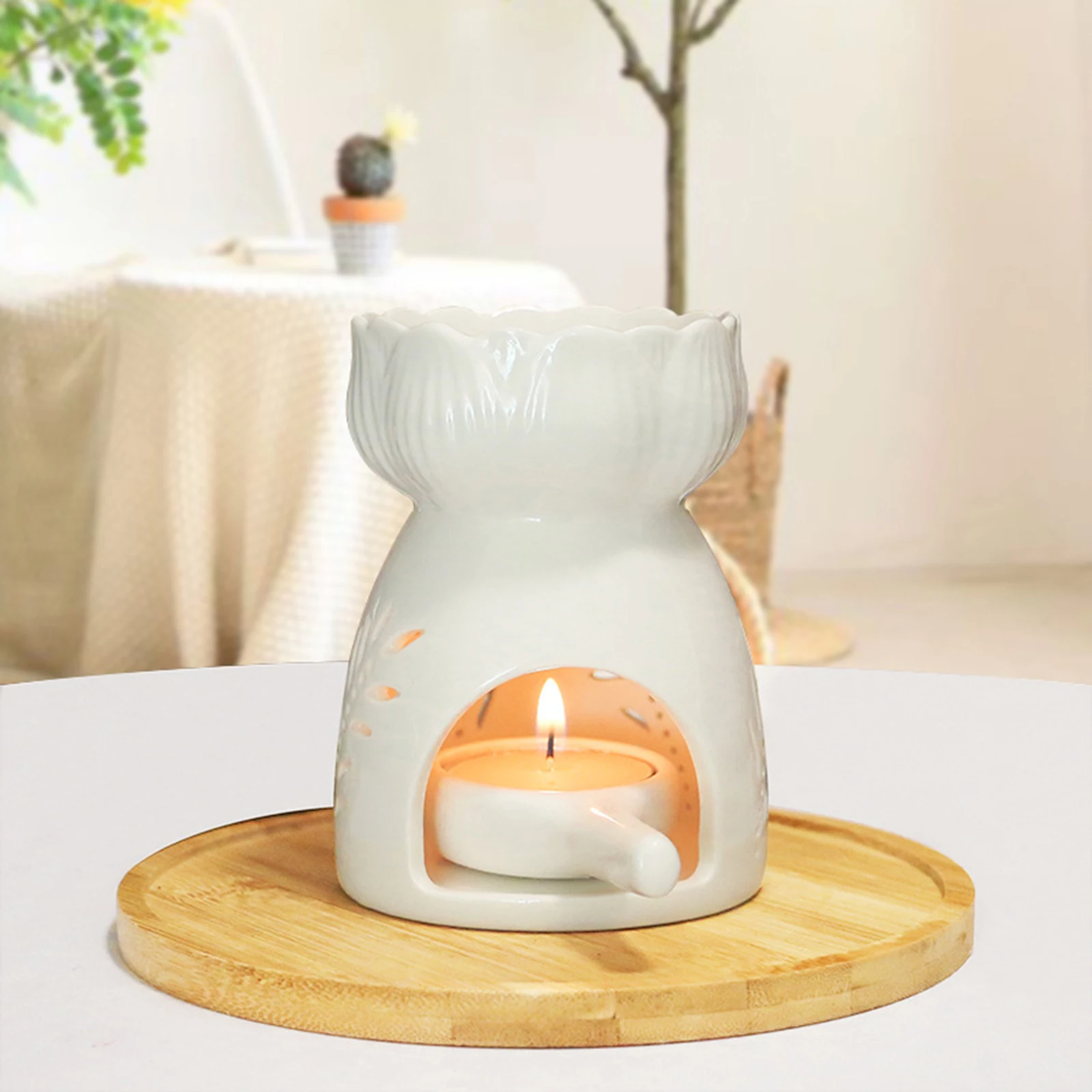 Keramika tealight svíčka držák odmrazit teplejší dar domácí dekorace vůně výheň podstatný mazat palič pro domácí lázeňského meditace