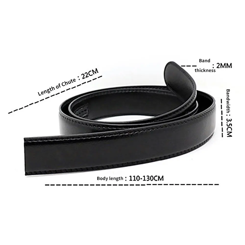 High Quality Men\'s Luxury Belts Strap Leather Automatic Ribbon Waist Strap Belt Without Buckle Business Belt Male Belt Waistband