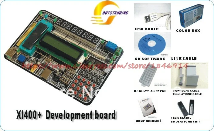 xl400 + 51 single chip microcomputer Isp download learning board experiment board