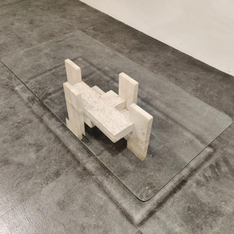 Coffee table, designer model room tempered glass rectangular living room simple modern coffee table