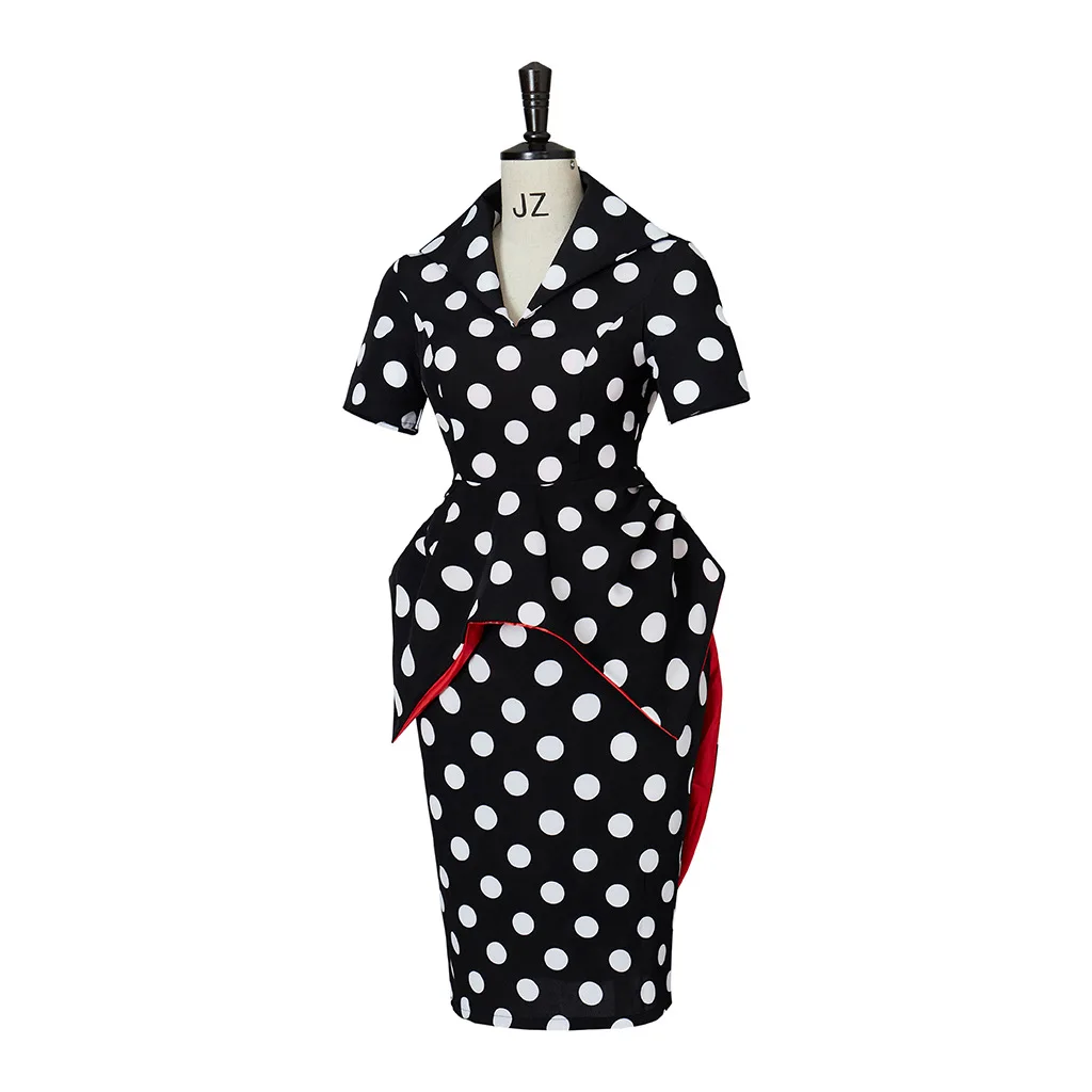 

Coraline's Mother Cosplay Costume Dress For Women Roleplay Halloween Carnival Party Disguise Suit Black Polka Dot Beldam Dress