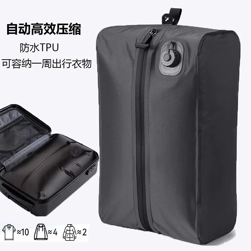 Automatic air pump vacuum compression storage bag luggage