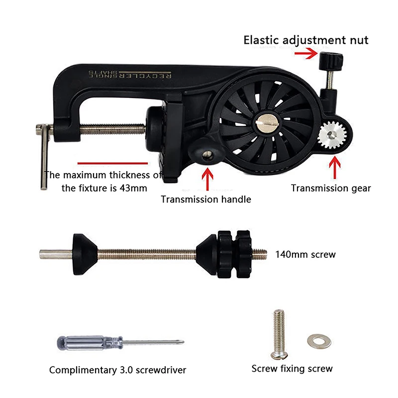 

^.Adjustable Fishing Line Winder Table Clamp Non-slip Fishing Line Spooler Reciprocating Fishing Wire Winding Reclaimer Outdoor