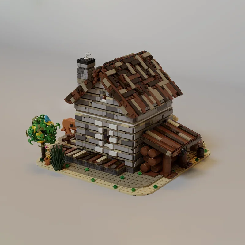 Moc ビルディングブロック オールドストーンハウス テクノロジー モジュラーレンガモデル ギフト クリスマスおもちゃ DIY セット 組み立て