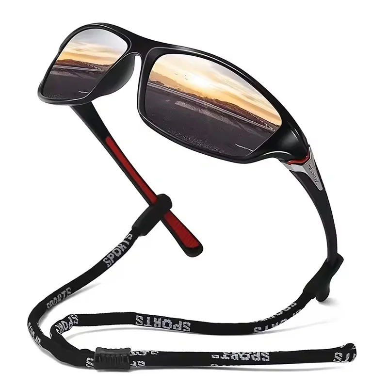 Männer Und Frauen Outdoor Sport Polarisierte Sonnenbrille Mit Kette Radfahren Klettern Skifahren Angeln Vintage Sonnenbrille UV400 Brillen