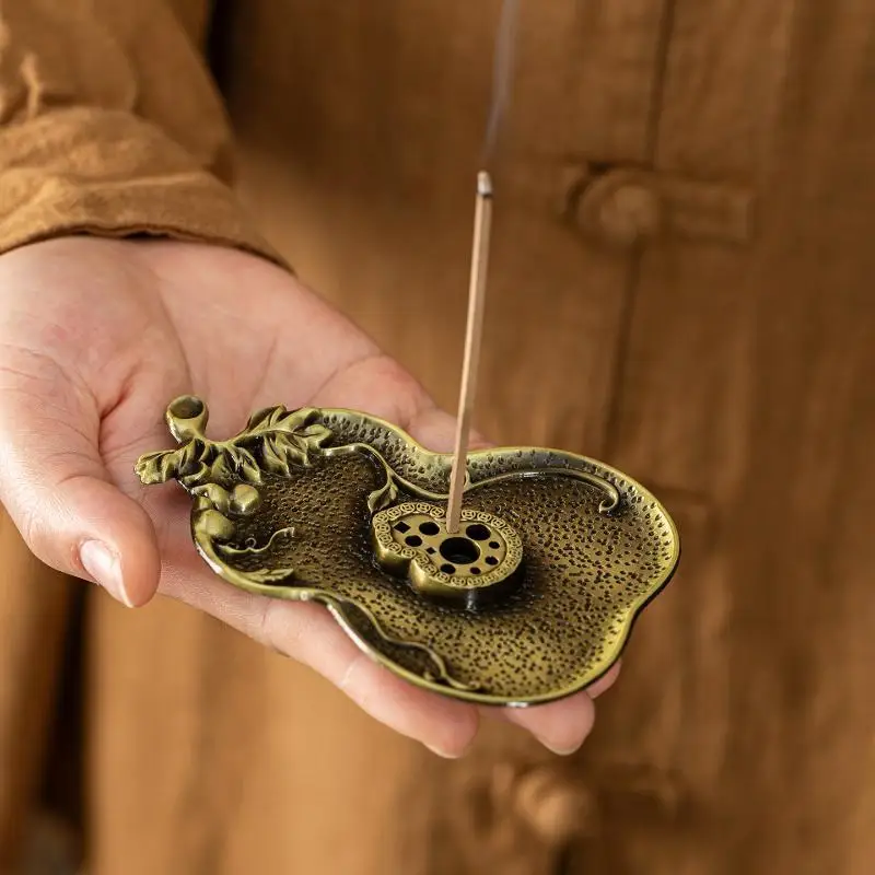 Retro Resin Incense Stick Holder Vintage Incense Burner Tray Classic Censer for Bedroom Fragrance Decor
