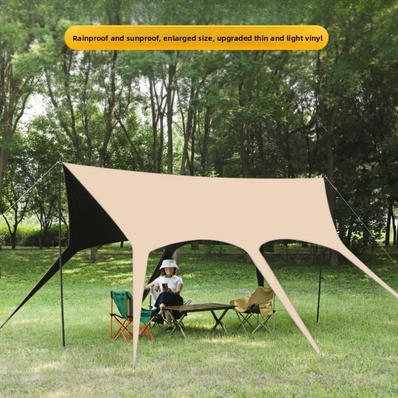 Octagonal Swallowtail Canopy Outdoor Camping Shelter Waterproof Shade Oxford Cloth Quick Assembly Rope Tent Manufacturer