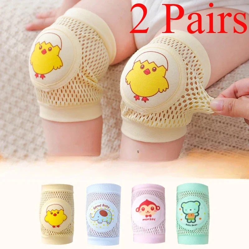 

2 Pack Baby Knee Pads Toddler Anti Fall Crawling Protective Gear Summer Thin Children's Kneecap Mesh Knee Protector Baby Safety