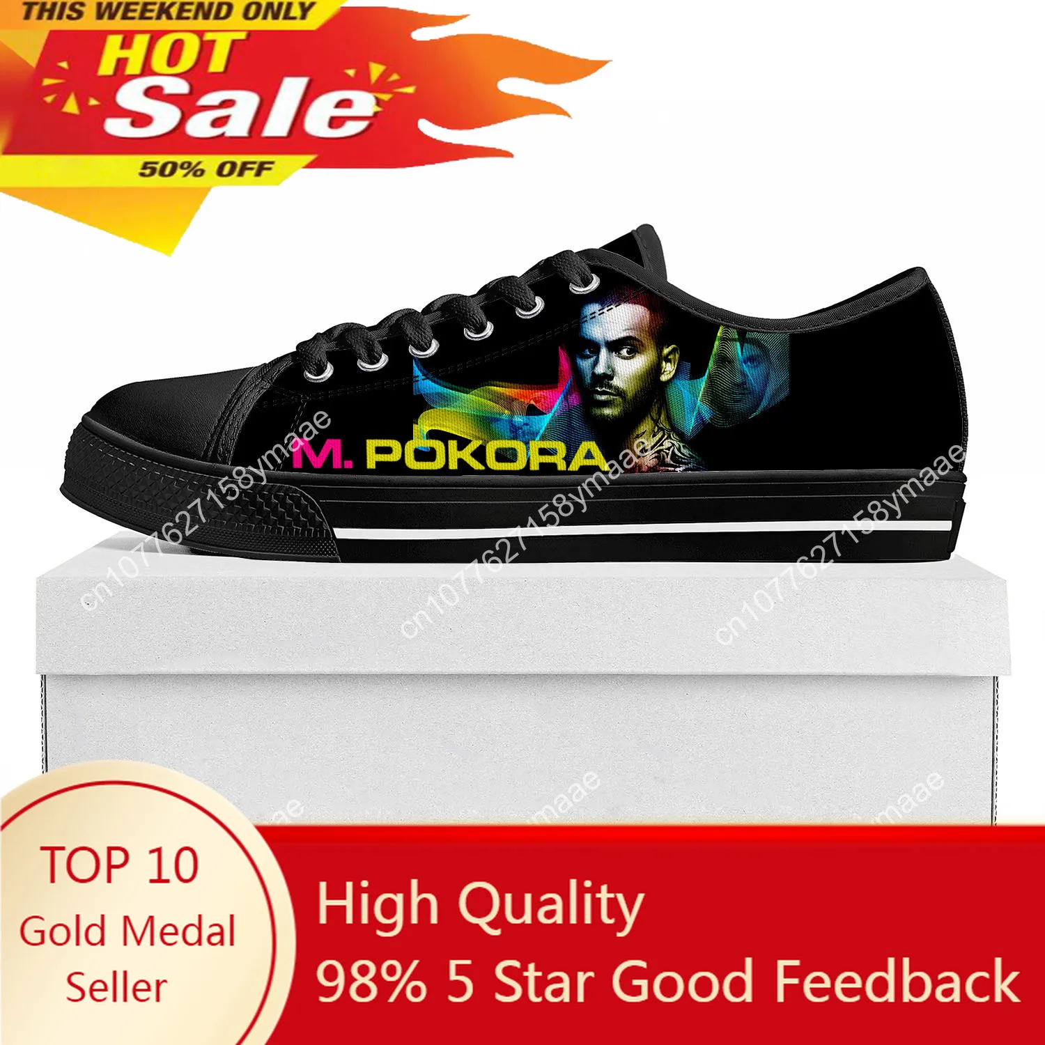 

M Pokora Singer Low Top Sneakers Womens Mens Teenager High Quality Sneaker Canvas Casual Custom Made Shoes Customize DIY Shoe