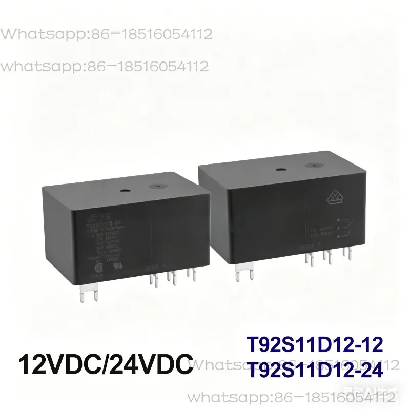 1Pcs TE Relay T92S11D12-12 T92S11D12-24 8Pin 30A Two open and two closed 12V 24V Power Relay