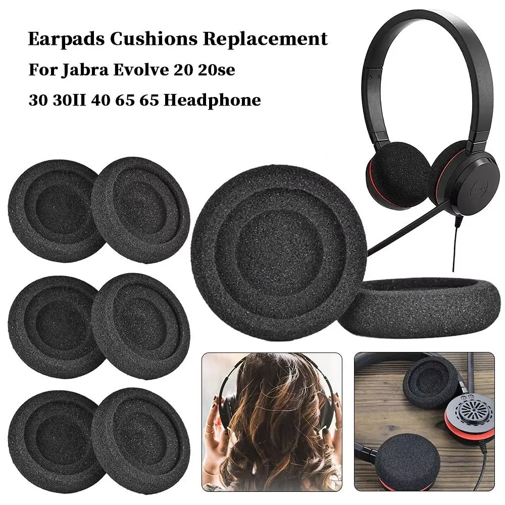 Manchon d'écouteurs en éponge de remplacement, coussinets d'oreille souples, accessoires pour Jabra évolutive 20 20se 30 30II 40 65 65