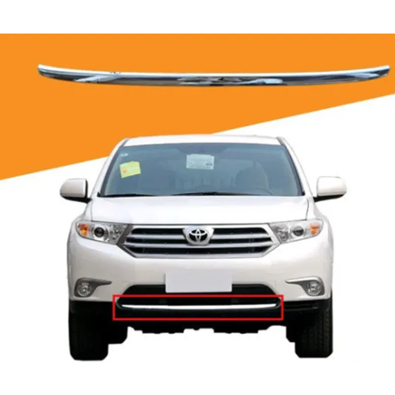 Front and rear bumper grille chrome strip For Toyota highlander 2012-2014