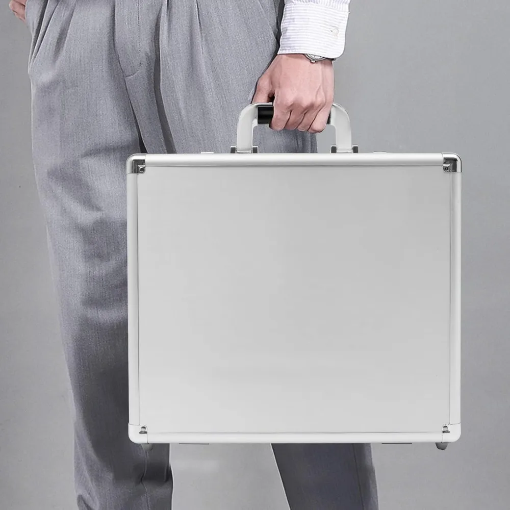 15x4x13 inch Locking Briefcase Hard Security Briefcase for Bussiness 22lbs Hardside Attache Briefcase with Locks