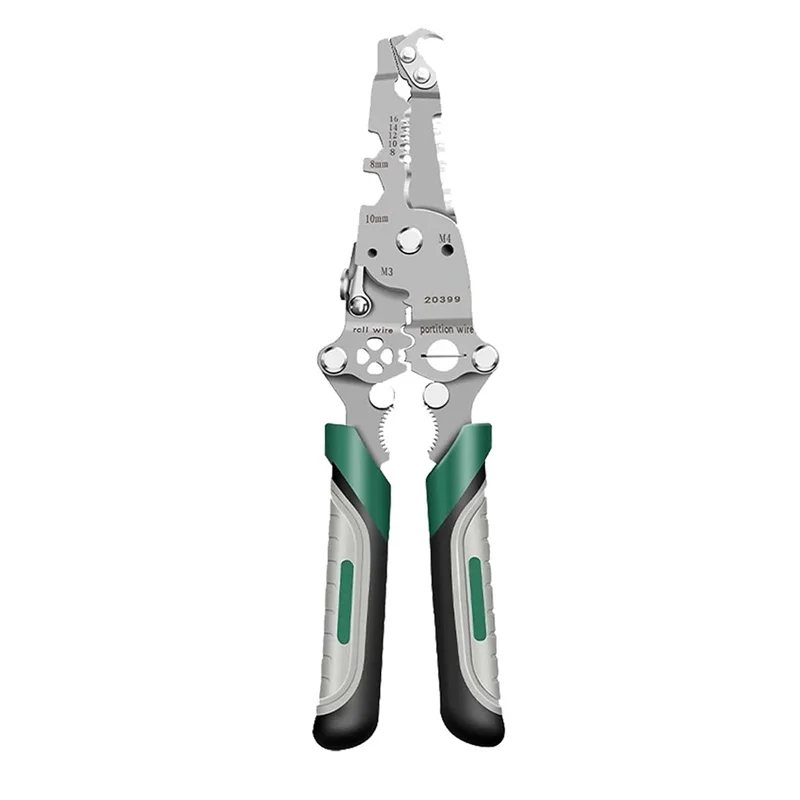 SOFT-18 In 1 Foldable Wire Stripper,Foldable Crimper And Stripper, Multifunctional Wire Stripper Crimper Cable Cutter Pliers
