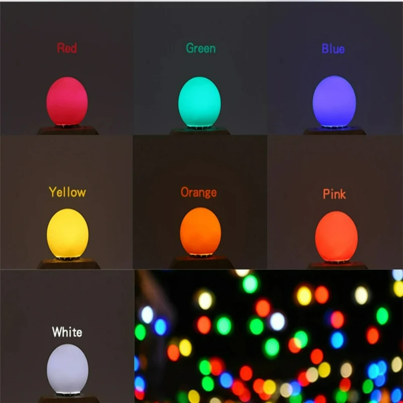 1/3/5/7/10pcs Colorful Led Light Bulb G45 E27 220V LED Lamp Christmas Wedding Night Light Indoor Multiple Colors To Choose From