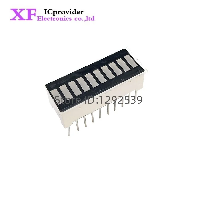 2 Stück LED-Anzeige 10 Segment Bar Graph Rot Grün Blau Weiß Gelb Grün Zahlen Schilder Cube Bars Graphics Bar-Graph Modul DIY