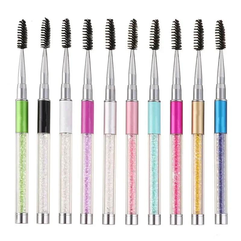 Strass Griff Wimpern Pinsel Wiederverwendbare Wimpern Pinsel Mascara Applikator Zauberstab Pinsel Wimpern Verlängerung Make-Up Werkzeug Wimpern