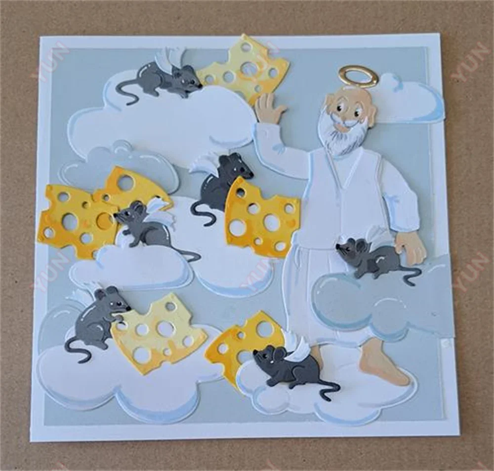 Mouse Frog Water Lily Plates and Cutlery Metal Cutting Dies Scrapbook Make Paper Card Album DIY Template Decoration New  2024