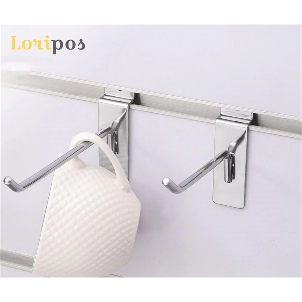 Shelf Mount Bracket Shelf Hook Mount Metal Wall Mounted Organizer Storage Hooks Retailing Merchandise Display Slot Plate Hanger