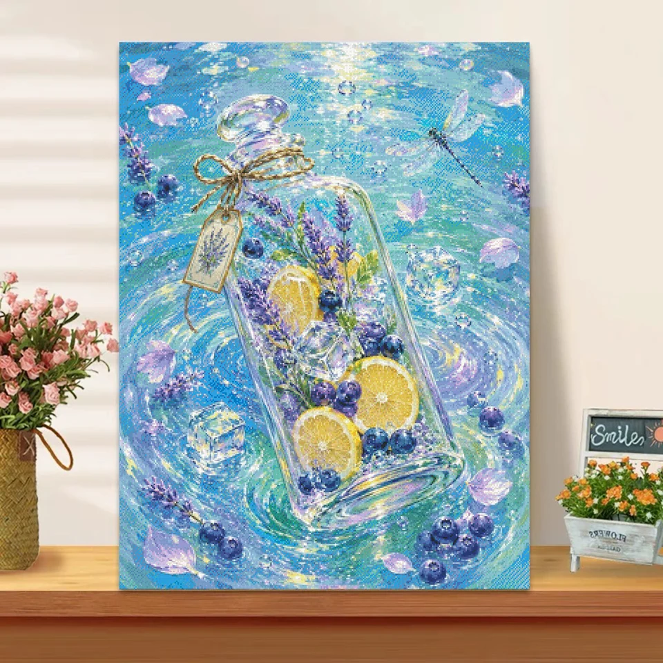 Cool Summer 100% Full Fairy Dust Crystal Diamond Painting New Sale 2026 Cure Foods 5D Embroidery DIY Mosaic Cross Stitch Kits