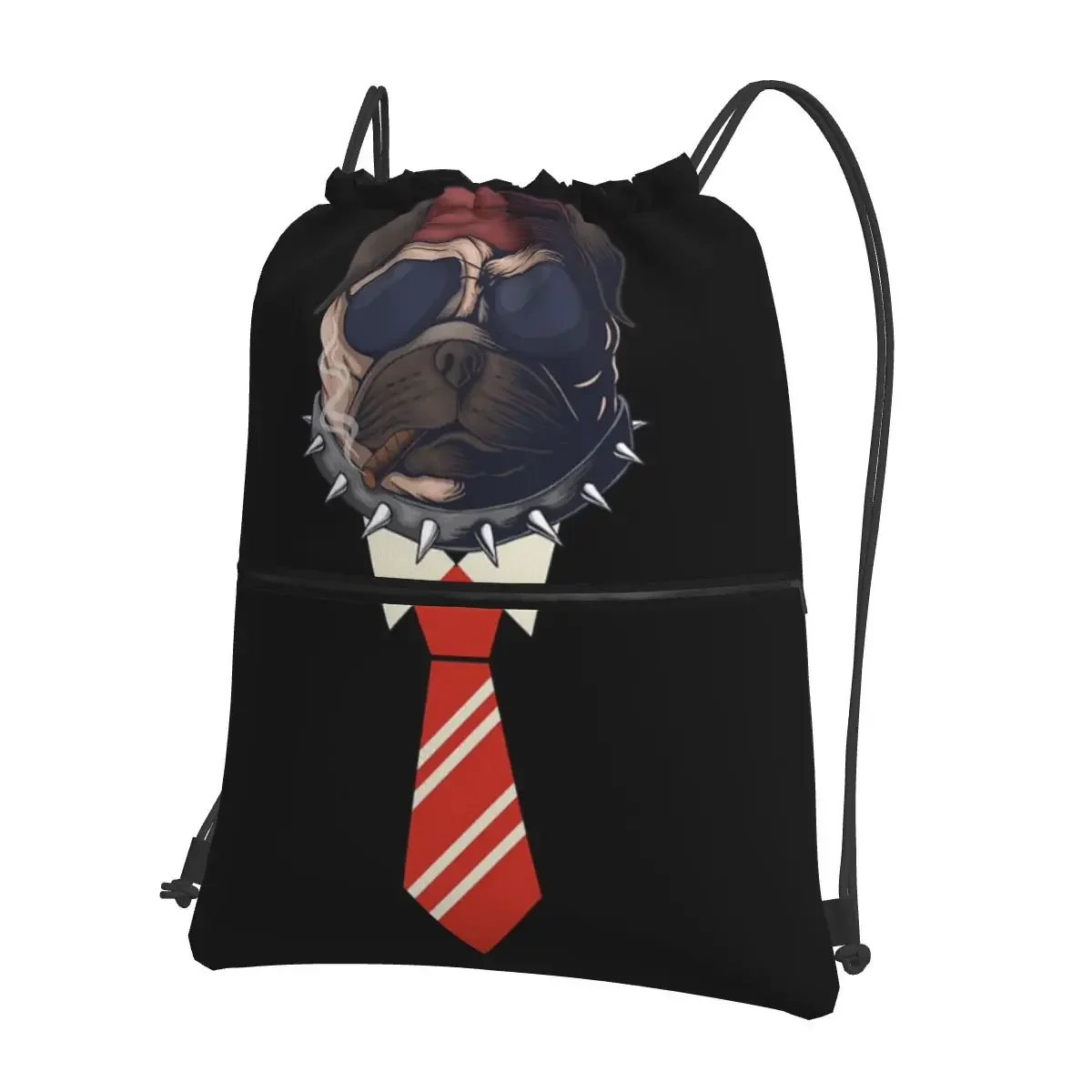 Cool Dog-mochila portátil con cordón para hombre y mujer, bolsa de bolsillo para libros, gafas de sol, estilo cigarro, a la moda