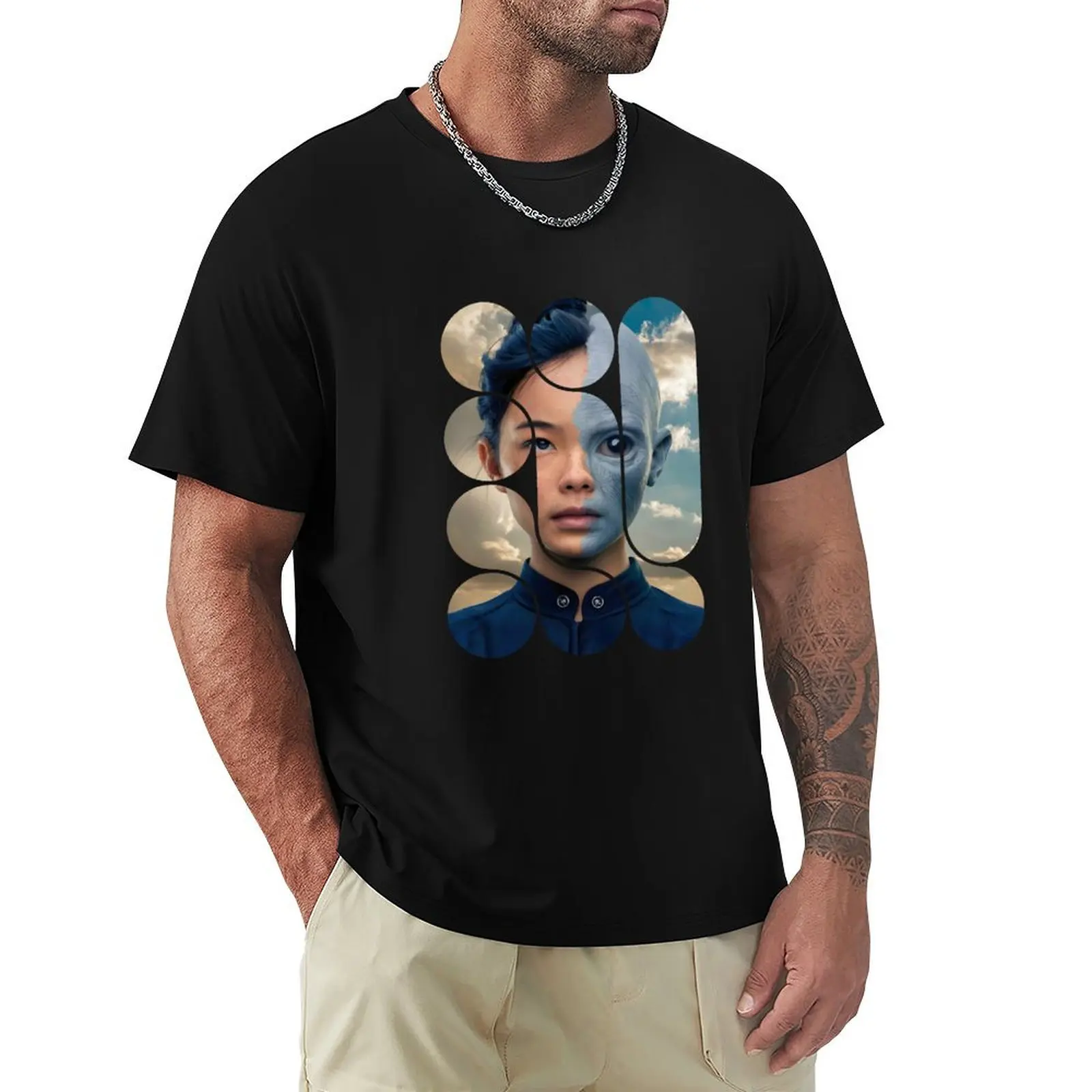 Metamorphosis - Abstract Dual Identity Art Print T-Shirt Casual Fashion Short Sleeve Cotton T-Shirt