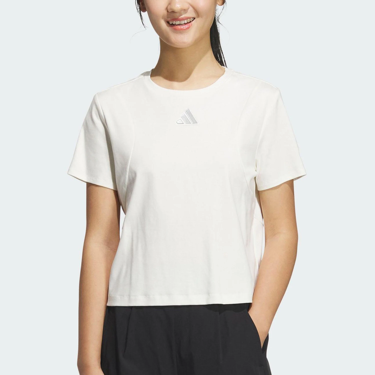 

Adidas, подлинная новинка весны и лета 2029, простая женская футболка с короткими рукавами JM8819