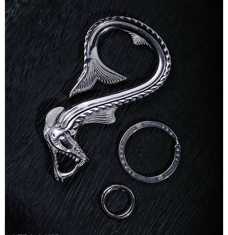 

Deep Sea Viper Bottle Opener Car Keychain Hook Stainless Steel Pendant Accessories Gift Outdoor EDC Tool