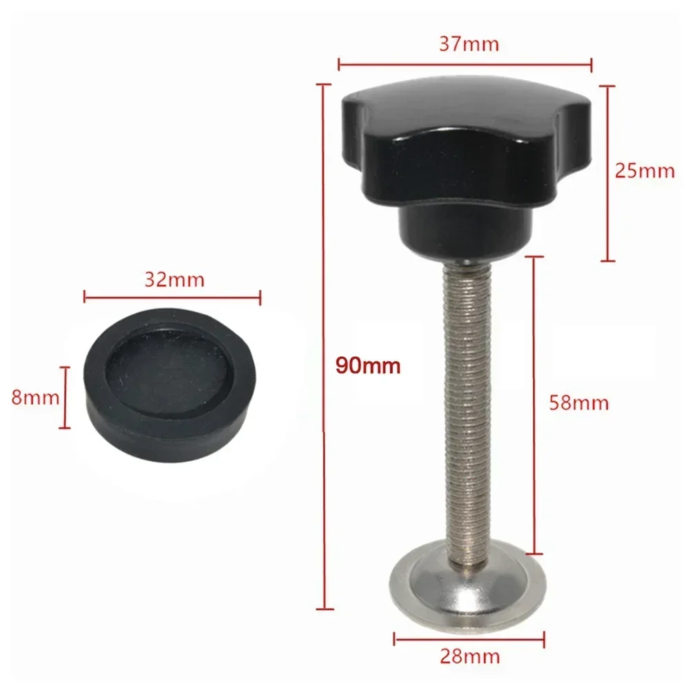 1/2pcs M8x60 Star Knobs Thread Clamping Knob Screw Hand Tightening Knob Corrosio Resistant Black Hand Tools Accessories