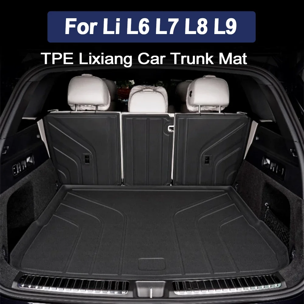 For Li Lixiang L6 L7 L8 L9 2022 2023 2024 Car Trunk Mat Snap On Anti Slip Waterproof Pad Third Row Seat Backrest Cushion