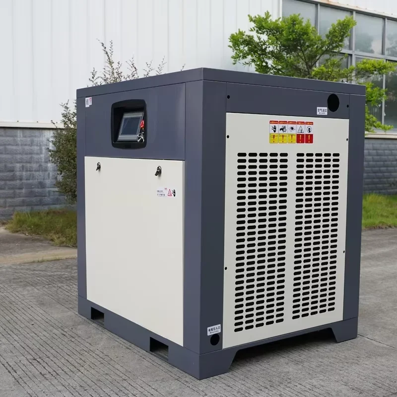

15KW 20HP Stationary Lubricated Air Cooled Screw Air Compressor With PLC Variable Frequency