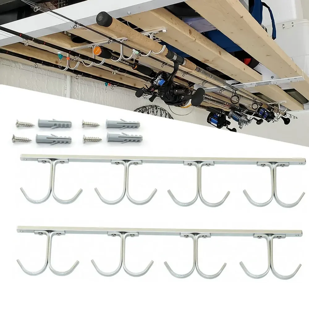 Fishing Rod Ceiling Rack Aluminum Alloy 8-Rod Fishing Pole Holder Organizer Storage for Garage & Cabin & Basement - AliExpress 18 Fishing Rod Ceiling Rack Aluminum Alloy 8-Rod Fishing Pole Holder Organizer Storage for Garage & Cabin & Basement - AliExpress 18