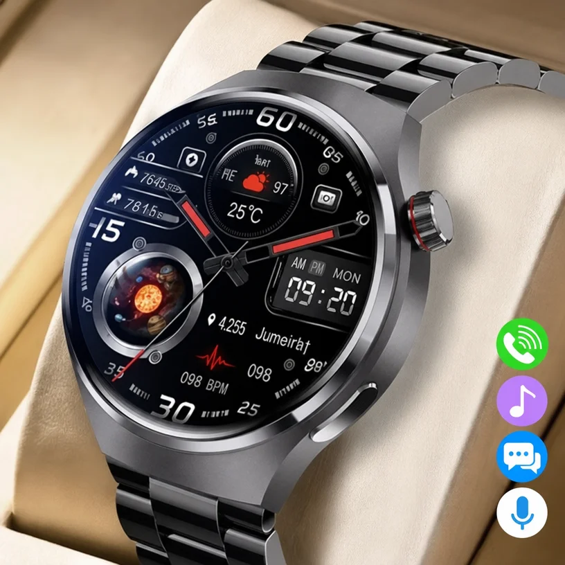 Neue Smartwatch mit HD-Touchscreen, intelligenten Benachrichtigungen, über 100 Sportmodi, Outdoor-Smartwatch, 5ATM wasserdicht, GPS-Tracking, kompatibel mit iPhone, Ht22