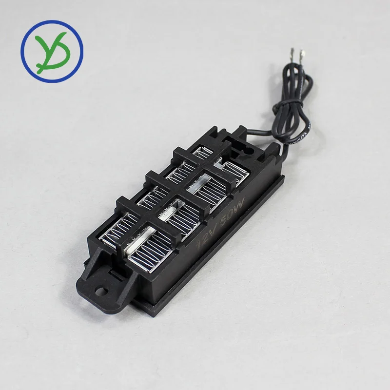 12V 50W Incubator Heater Thermostatic PTC Heater Ceramic Air Heater  Conductive Type Ceramic Heating Element 54B2 92*31mm