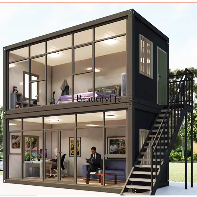 20ft 40ft Prefabricated Folding Flatpack Container Housing: Ideal for Residential Office Use Space - Saving Easy Assembly