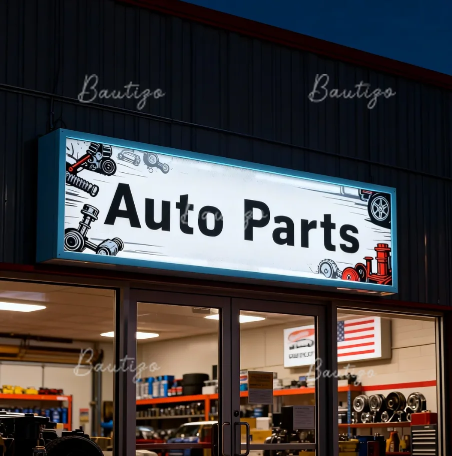 Custom Business Lightbox Logo Wall Personalized Light Box Sign Led Company Box  Illuminated Auto Parts Advertising Lightbox Logo