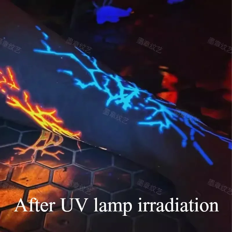 

УФ-светящиеся татуировки наклейки для мужчин и женщин наручные арт флуоресцентные ночные светящиеся поддельные татуировки наклейки водостойкие временные татуировки