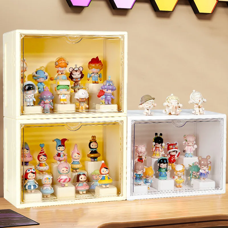 Blind Box Organizer Storage Box for Figures Showcase Toy Doll Storage Display Rack Acrylic Transparent Display Cabinet