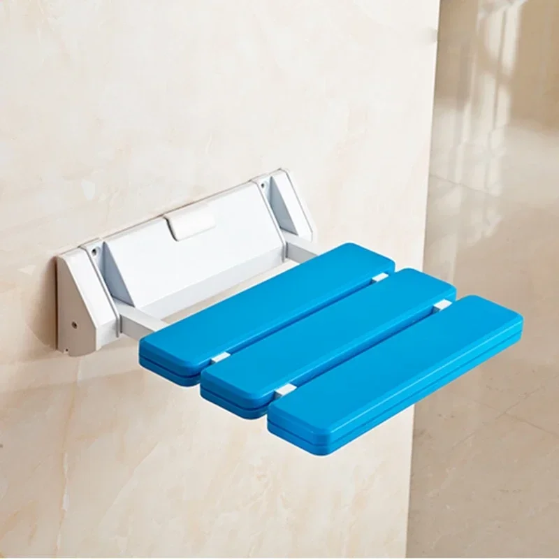 Folding Wall-Mounted Shower Stool: Safe Anti-Slip Seat for Elderly, Thickened Aluminum Armchair for Bathroom and Porch