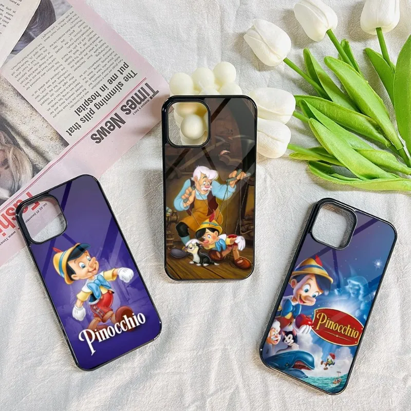 Pinocchio Phone Case For Iphone 15 14 13 12 11 Pro Max Mini 8 Plus Se Xr X Xs 2020 Fundas Shell PC+TPU Cover