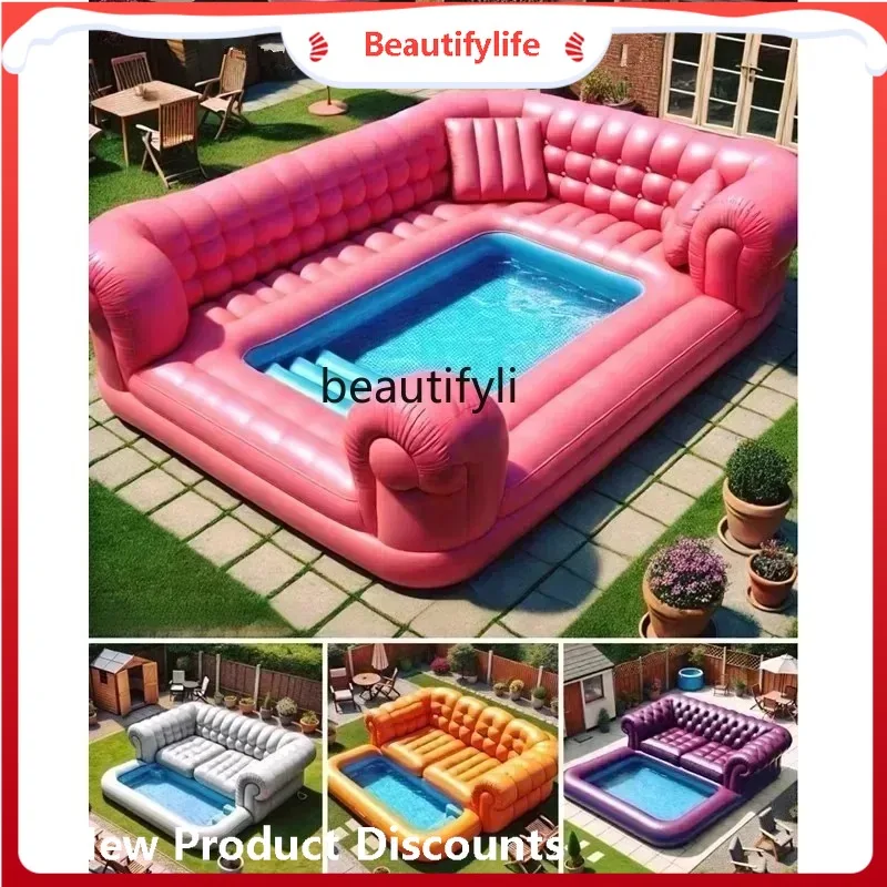 

Большой надувной диван-бассейн, надувной бассейн для отдыха на открытом воздухе и в помещении, водостойкий, прочный дизайн