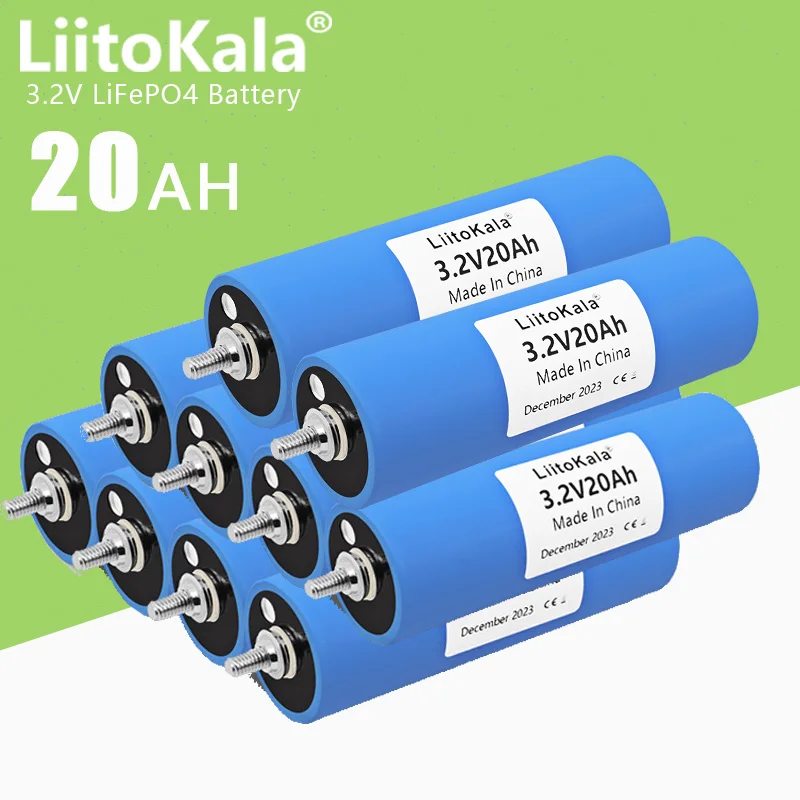 4-24pcs LiitoKala 3.2v 20Ah lifepo4 battery 3.2V Cells for diy 12v 24v 48V e-bike e-scooter power tools Battery pack