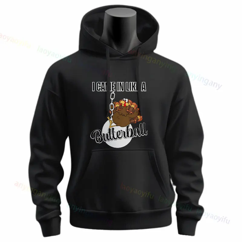 Gobble Me Swallow Me Drip Gravy Down The Side of Me Thanksgiving Hoodie Long Sleeve Fun Turkey Graphic Casual Hooded Sweatshirt