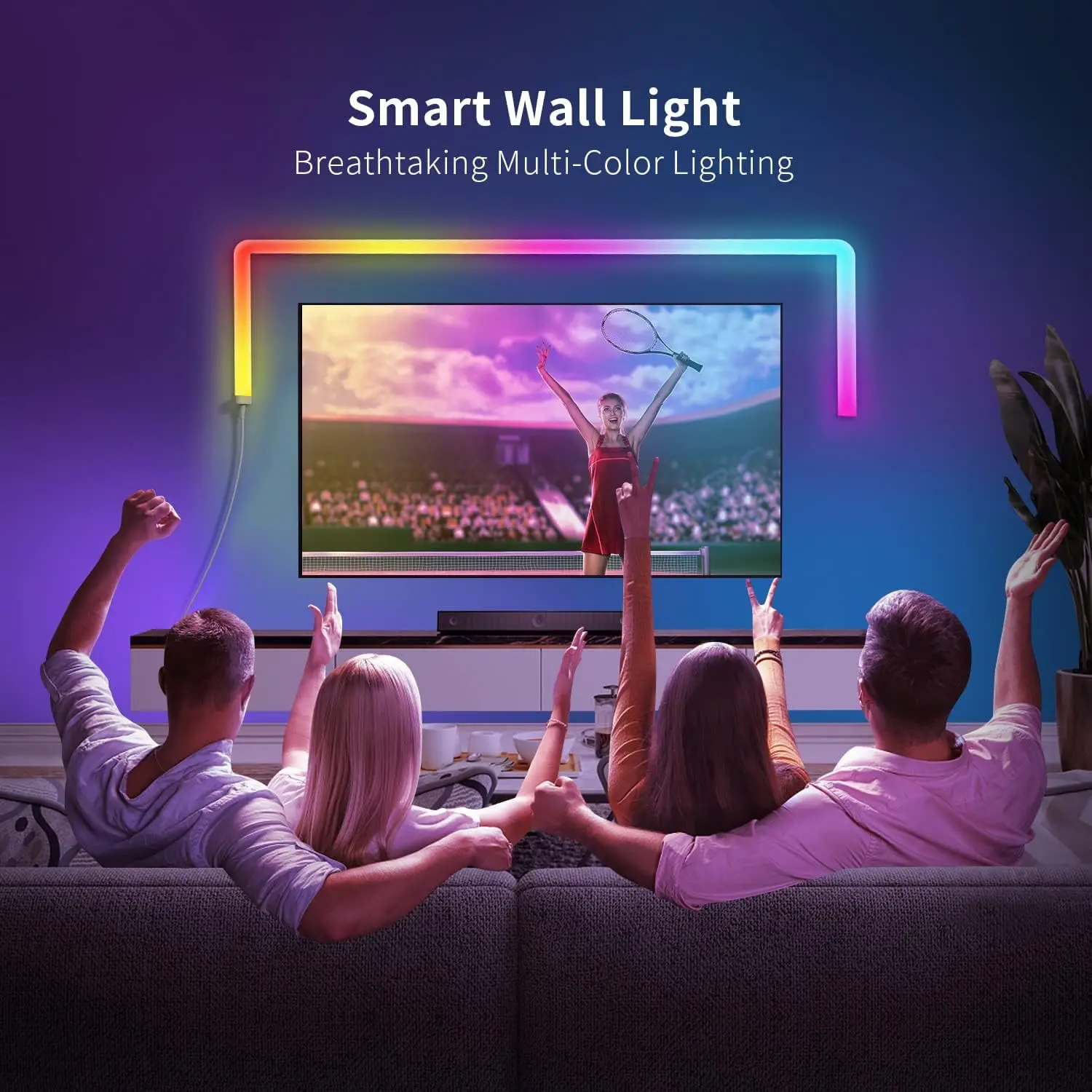 RGBIC Wi-Fi Smart Led-lichtbalk 12v Ondersteuning Alexa Google Home Bluetooth TUYA Muziek Sync DIY Nachtlampje TV Wall Room Decor Lamp