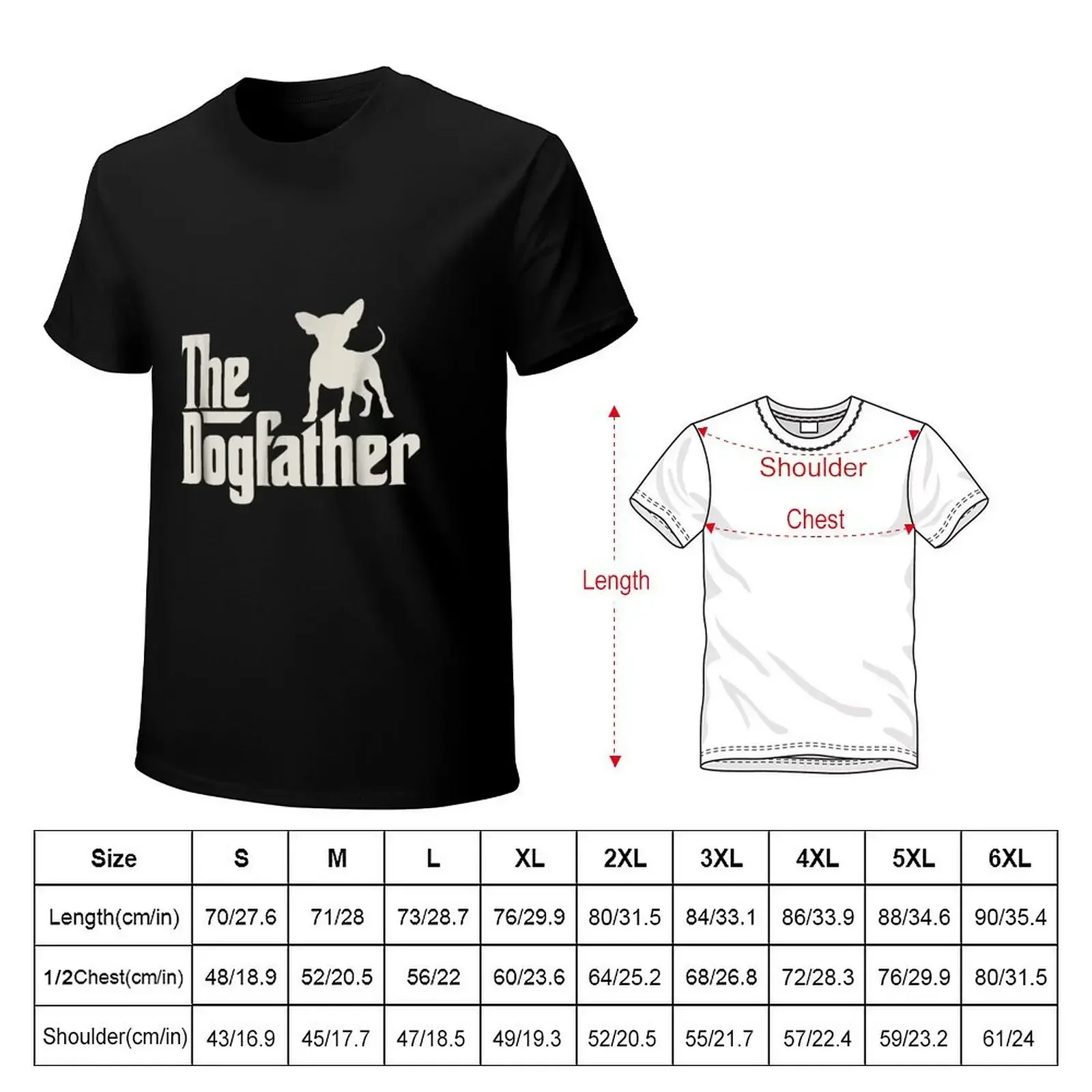 The Dogfather Chihuahua Funny Dog Owner Shirt T-shirt kawaii clothes summer top aesthetic clothes men graphic t shirts